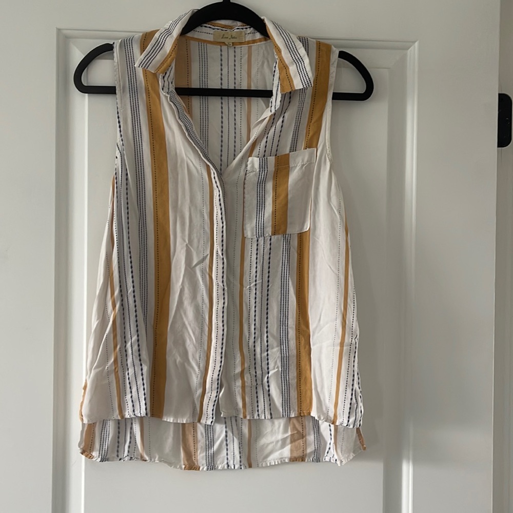 Stripe Button Down Tank